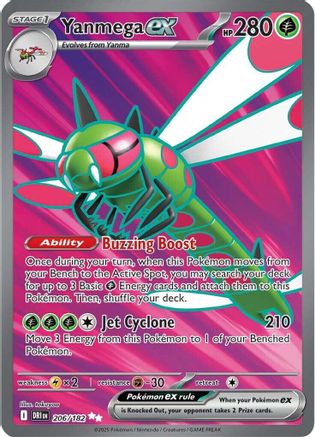Yanmega ex 206/182 - Ultra Rare - Holofoil