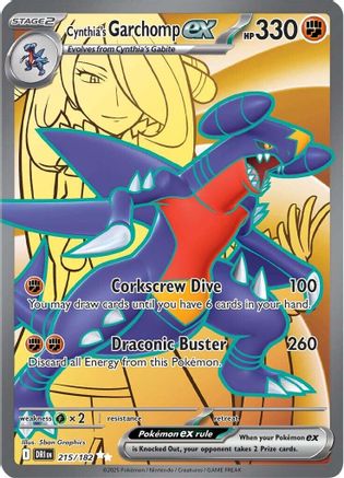 Cynthia's Garchomp ex 215/182 - Ultra Rare - Holofoil