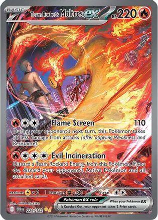 Team Rocket's Moltres ex 229/182 - Special Illustration Rare - Holofoil