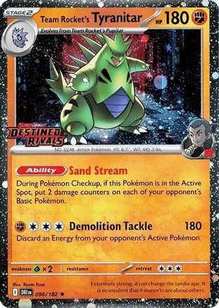Team Rocket's Tyranitar (Prerelease) 096 - Rare - Holofoil