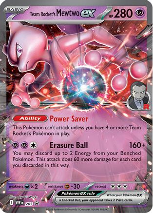 Team Rocket's Mewtwo ex 205 - Promo - Holofoil