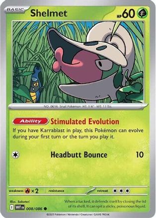 Shelmet 008/086 - Common - Reverse Holofoil