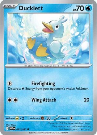 Ducklett 025/086 - Common - Reverse Holofoil