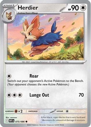 Herdier 075/086 - Common - Reverse Holofoil