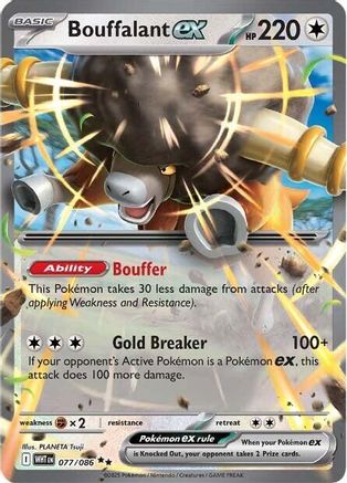 Bouffalant ex 077/086 - Double Rare - Holofoil