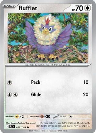 Rufflet 077/086 - Common - Reverse Holofoil