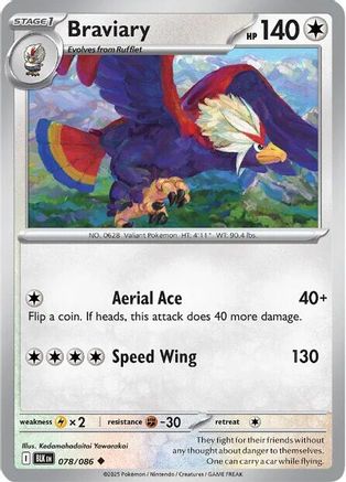 Braviary 078/086 - Uncommon - Reverse Holofoil