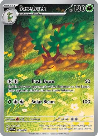 Sawsbuck 092/086 - Illustration Rare - Holofoil