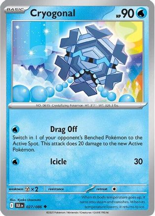 Cryogonal 027/086 - Uncommon - Reverse Holofoil