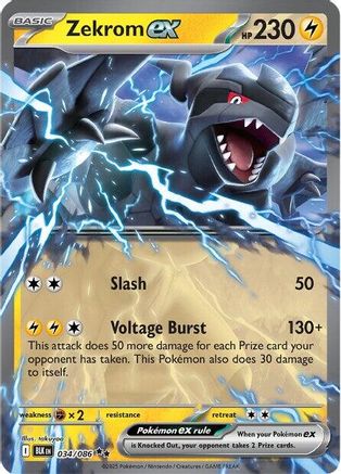 Zekrom ex 034/086 - Double Rare - Holofoil