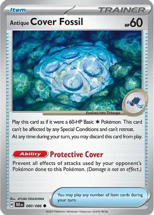 Antique Cover Fossil 080 - Common - Reverse Holofoil