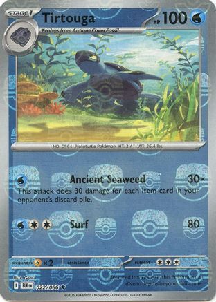 Tirtouga (Master Ball Pattern) 022/086 - Uncommon - Holofoil