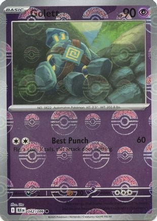 Golett (Poke Ball Pattern) 042/086 - Common - Holofoil