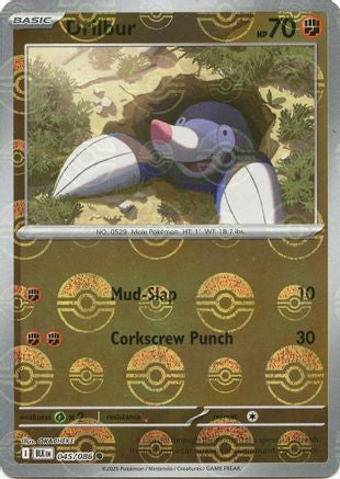Drilbur (Poke Ball Pattern) 045/086 - Common - Holofoil