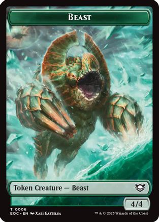 Beast (0006) // Lander Double-Sided Token (EOC-6 // 8) - Commander: Edge of Eternities