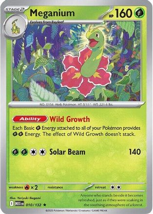 Meganium 010 - Rare - Holofoil
