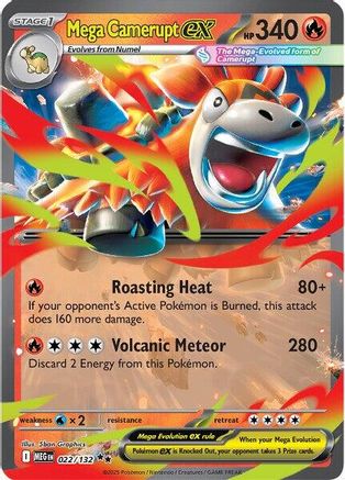 Mega Camerupt ex 022/132 - Double Rare - Holofoil