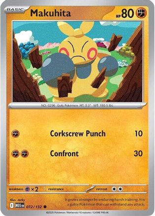 Makuhita 072 - Common - Reverse Holofoil