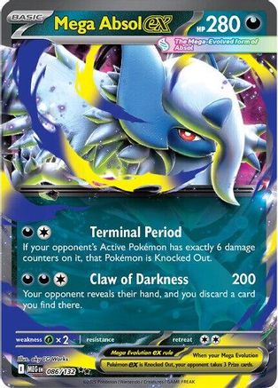 Mega Absol ex 086/132 - Double Rare - Holofoil