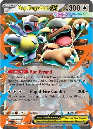 Mega Kangaskhan ex 104/132 - Double Rare - Holofoil