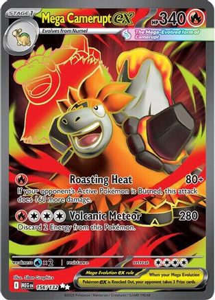 Mega Camerupt ex 156/132 - Ultra Rare - Holofoil