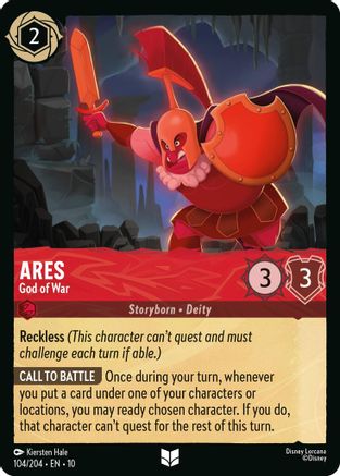 Ares - God of War (104/204) - Whispers in the Well Cold Foil