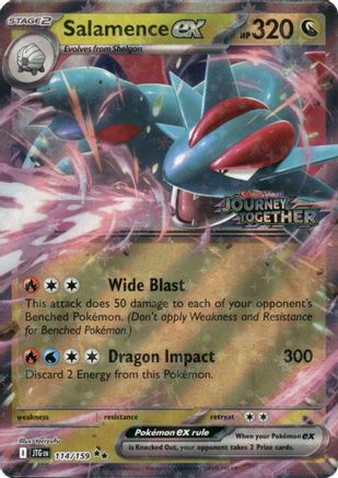 Salamence ex (Journey Together Stamped) (114/159) - Miscellaneous Cards & Products Holofoil