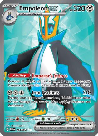 Empoleon ex 114/094 - Ultra Rare - Holofoil