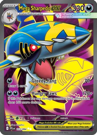 Mega Sharpedo ex 113/094 - Ultra Rare - Holofoil