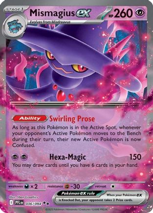 Mismagius ex 036/094 - Double Rare - Holofoil