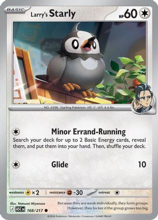 Larry's Starly (168) - ME Ascended Heroes Reverse Holofoil