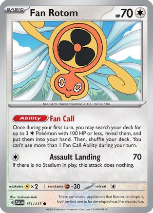 Fan Rotom (171/217) - ME Ascended Heroes Reverse Holofoil