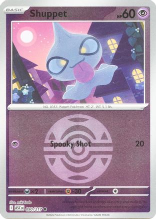 Shuppet (Dusk Ball) (090) - ME Ascended Heroes Reverse Holofoil