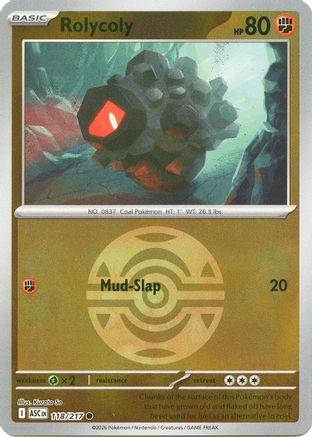 Rolycoly (Dusk Ball) (118) - ME Ascended Heroes Reverse Holofoil