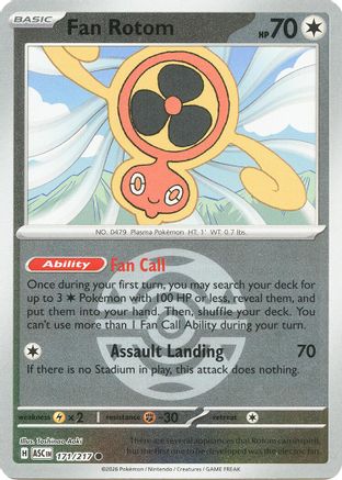 Fan Rotom (Dusk Ball) (171/217) - ME Ascended Heroes Reverse Holofoil
