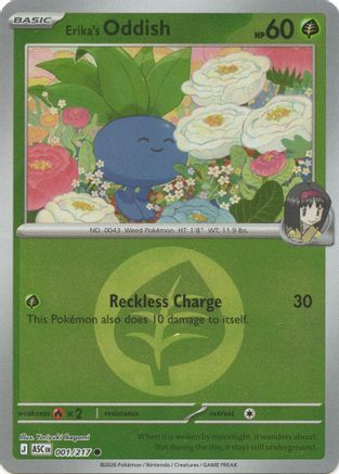 Erika's Oddish (Energy Symbol Pattern) (001) - ME Ascended Heroes Reverse Holofoil