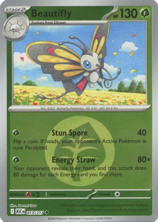 Beautifly (Energy Symbol Pattern) (013/217) - ME Ascended Heroes Reverse Holofoil