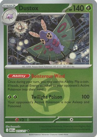 Dustox (Energy Symbol Pattern) (015/217) - ME Ascended Heroes Reverse Holofoil
