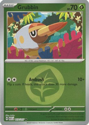 Grubbin (Energy Symbol Pattern) (017) - ME Ascended Heroes Reverse Holofoil