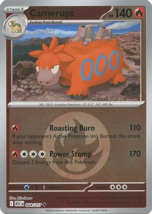 Camerupt (Energy Symbol Pattern) (028) - ME Ascended Heroes Reverse Holofoil