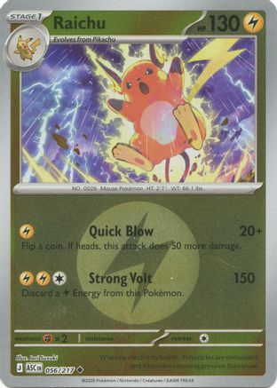 Raichu (Energy Symbol Pattern) (056) - ME Ascended Heroes Reverse Holofoil