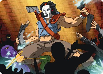 Casey Jones, Vigilante Art Card (Gold-Stamped Signature) (ASTMT-028) - Art Series: Teenage Mutant Ninja Turtles