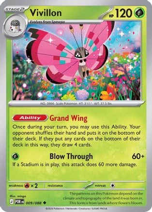 Vivillon (009) - ME03 Perfect Order Reverse Holofoil
