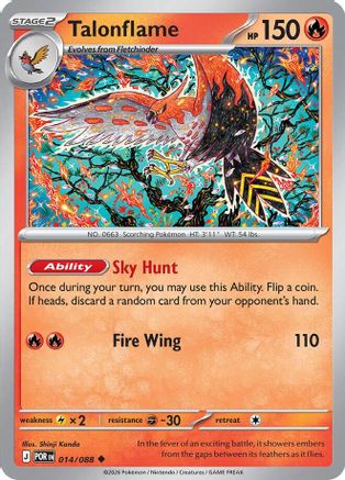 Talonflame (014/088) - ME03 Perfect Order Reverse Holofoil