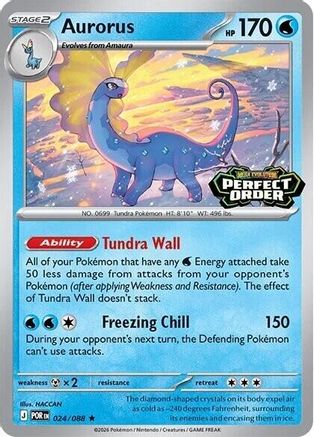 Aurorus (Perfect Order Stamped) (024/null) - Miscellaneous Cards & Products Holofoil