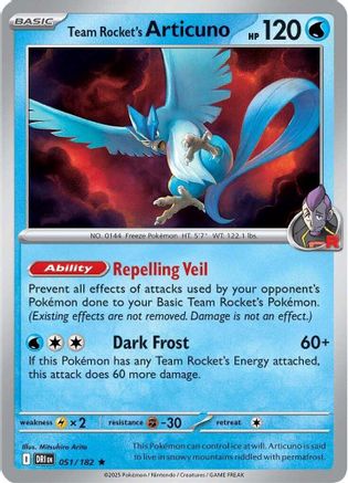 Team Rocket's Articuno (Non-Holo) (051/182) - Deck Exclusives