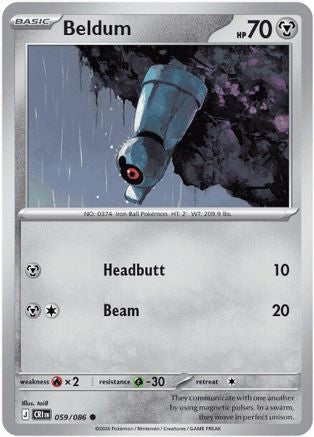 Beldum (059/null) - ME04 Chaos Rising Reverse Holofoil
