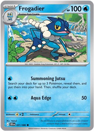 Frogadier (021/086) - ME04 Chaos Rising Reverse Holofoil