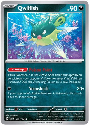 Qwilfish (052/null) - ME04 Chaos Rising Reverse Holofoil