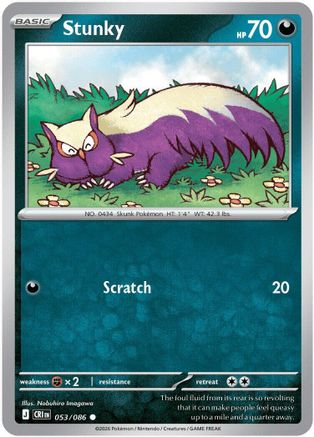 Stunky (053/null) - ME04 Chaos Rising Reverse Holofoil